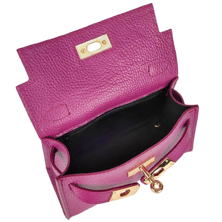Modarno Borsetta donna "Kelly" in vera pelle Dollaro  21x8x14 cm