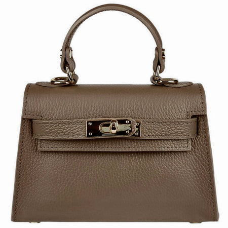 Modarno Borsetta donna "Kelly" in vera pelle Dollaro  21x8x14 cm