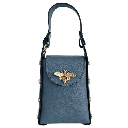 Modarno mini borsa in Vera pelle dollaro con chiusura a moschettone a forma di ape