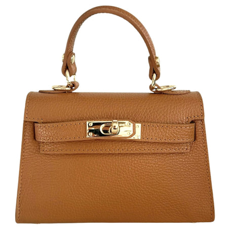 Modarno Borsetta donna "Kelly" in vera pelle Dollaro  21x8x14 cm