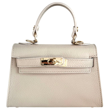 Modarno Borsetta donna "Kelly" in vera pelle Dollaro  21x8x14 cm