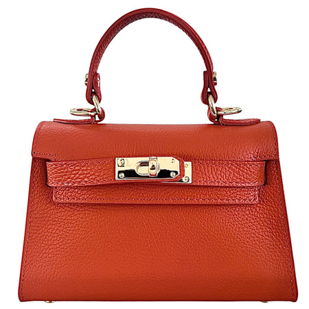 Modarno Borsetta donna "Kelly" in vera pelle Dollaro  21x8x14 cm