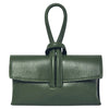 Modarno Borsetta Pochetta Gancio ad Anello in vera pelle 24x7x13 cm