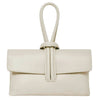 Modarno Borsetta Pochetta Gancio ad Anello in vera pelle 24x7x13 cm