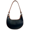 Modarno Borsetta Donna a mano con manico removibile in Vera Pelle di Vacchetta 21x5x12 cm