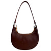 Modarno Borsetta Donna a mano con manico removibile in Vera Pelle di Vacchetta 21x5x12 cm