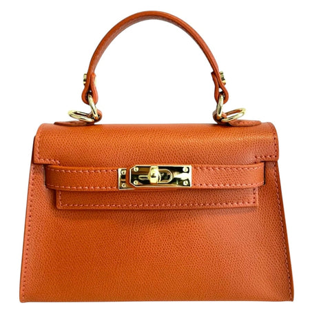 Modarno Borsetta donna "Kelly" in vera pelle Saffiano  21x8x14 cm