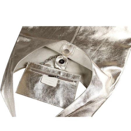 Modarno Borsa a tracolla da donna in pelle scamosciata laminato 34x17x59 cm