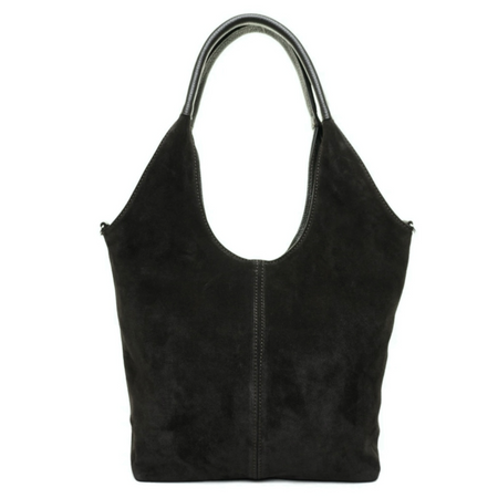 Modarno Borsa donna Shopper a spalla/tracolla in vera pelle camoscio 30x11x30 cm