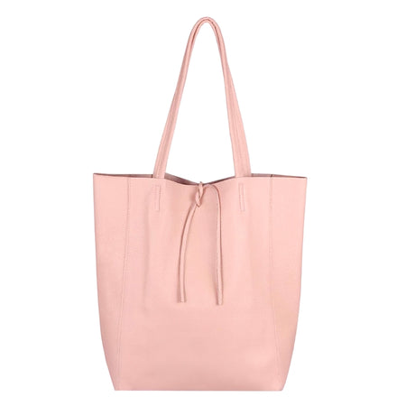 Modarno Shopper Bag a spalla in pelle con doppio manico, Shopper Large con tasca interna in pelle