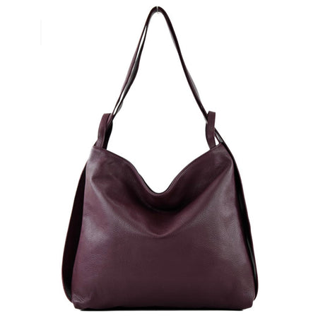 Modarno Shopper Zaino in Vera Pelle da donna 2in1