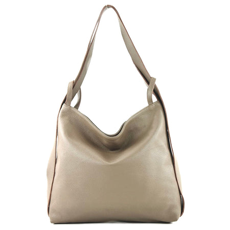 Modarno Shopper Zaino in Vera Pelle da donna 2in1