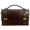 Modarno Borsetta donna a mano e tracolla Rettangolare in vera pelle vacchetta 21x6x13 cm