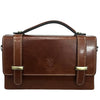 Modarno Borsetta donna a mano e tracolla Rettangolare in vera pelle vacchetta 21x6x13 cm