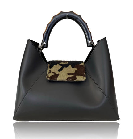 Modarno Borsa a mano in Pelle con pattina in Cavallino "Chloe"