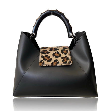 Modarno Borsa a mano in Pelle con pattina in Cavallino "Chloe"