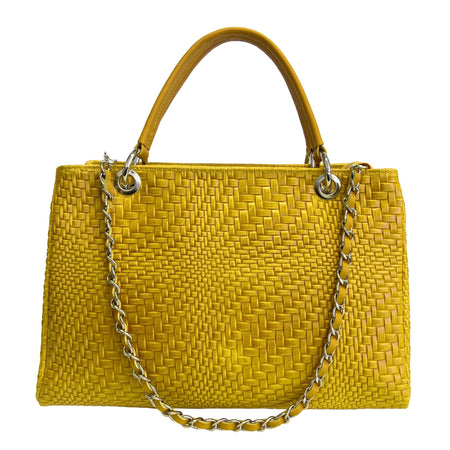 Modarno Borsa a mano da donna in vera pelle con tracolla 35x15x22 cm
