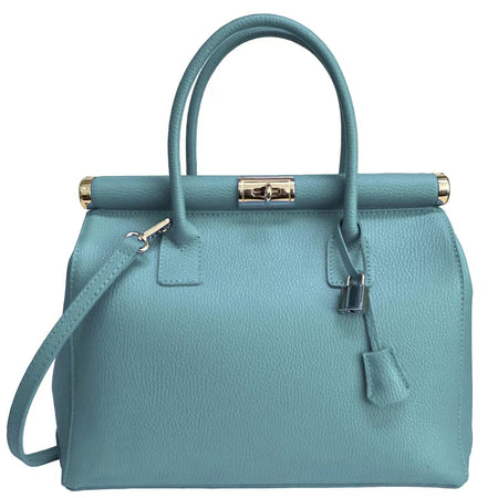 Modarno Handbag Borsa Donna a Mano Pelle con Tracolla Bauletto 35x28x16 cm