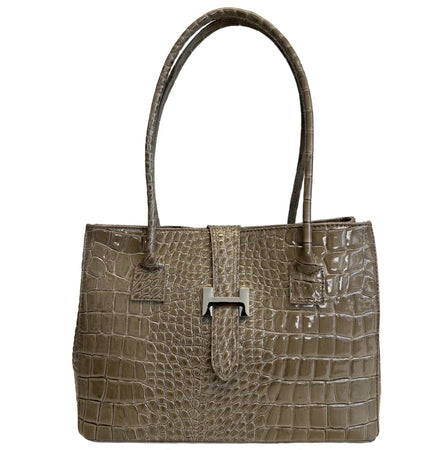 Modarno Borsa donna da spalla in vera pelle fantasia cocco 32x11x24 cm