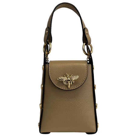 Modarno mini borsa in Vera pelle dollaro con chiusura a moschettone a forma di ape