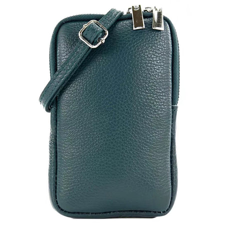 Modarno Piccola Borsa a Tracolla per Cellulare uomo e donna in Vera Pelle 11cm x 2cm x 18cm