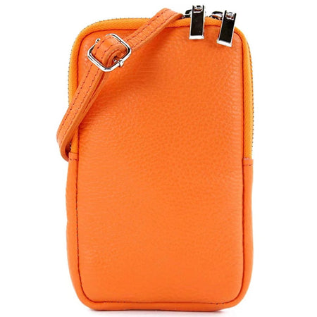 Modarno Piccola Borsa a Tracolla per Cellulare uomo e donna in Vera Pelle 11cm x 2cm x 18cm