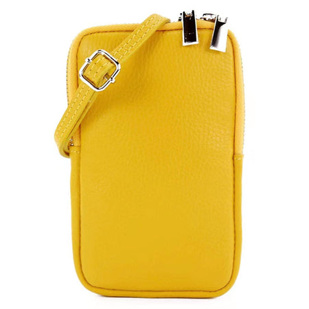 Modarno Piccola Borsa a Tracolla per Cellulare uomo e donna in Vera Pelle 11cm x 2cm x 18cm