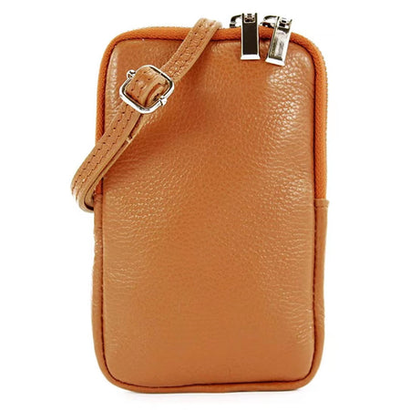 Modarno Piccola Borsa a Tracolla per Cellulare uomo e donna in Vera Pelle 11cm x 2cm x 18cm