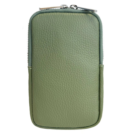 Modarno Piccola Borsa a Tracolla per Cellulare uomo e donna in Vera Pelle 11cm x 2cm x 18cm