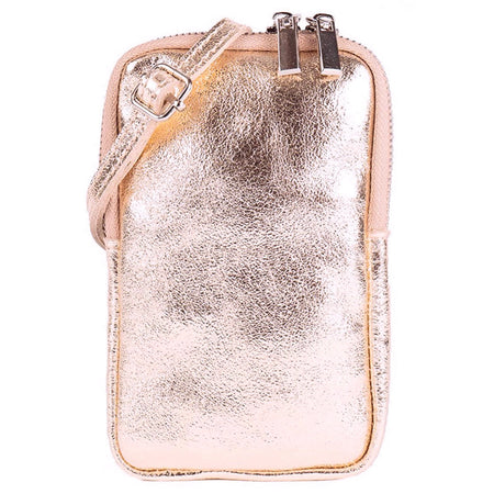 Modarno Piccola Borsa a Tracolla per Cellulare uomo e donna in Vera Pelle 11cm x 2cm x 18cm