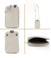 Modarno Piccola Borsa a Tracolla per Cellulare uomo e donna in Vera Pelle 11cm x 2cm x 18cm