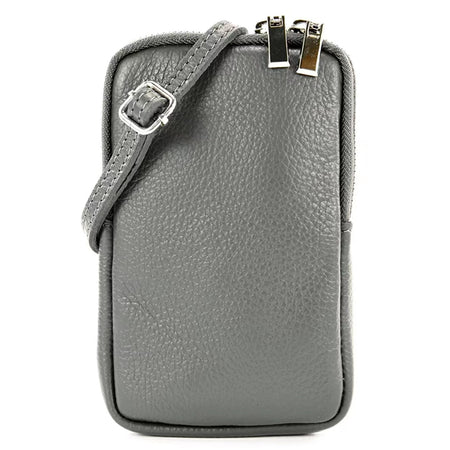 Modarno Piccola Borsa a Tracolla per Cellulare uomo e donna in Vera Pelle 11cm x 2cm x 18cm