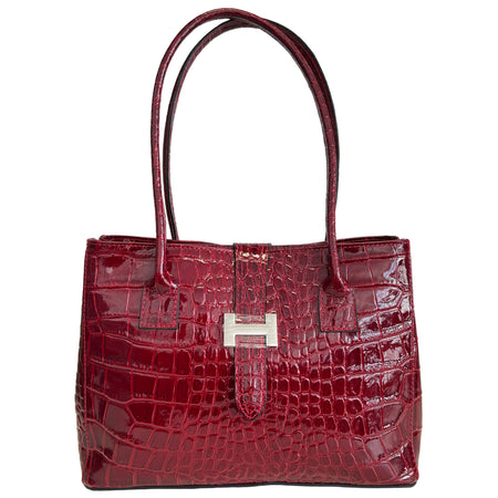 Modarno Borsa donna da spalla in vera pelle fantasia cocco 32x11x24 cm