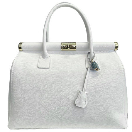 Modarno Handbag Borsa Donna a Mano Pelle con Tracolla Bauletto 35x28x16 cm