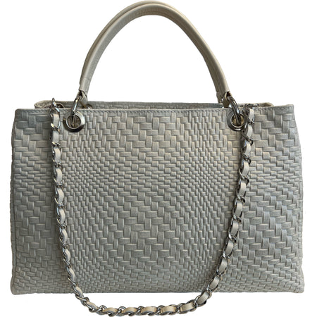 Modarno Borsa a mano da donna in vera pelle con tracolla 35x15x22 cm