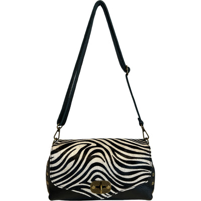 Modarno Borsa a tracolla in pelle bovina Cavallino, borsa a tracolla in vera pelle da donna