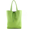 Modarno Shopper Bag a spalla in pelle con doppio manico, Shopper Large con tasca interna in pelle