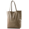 Modarno Shopper Bag a spalla in pelle con doppio manico, Shopper Large con tasca interna in pelle