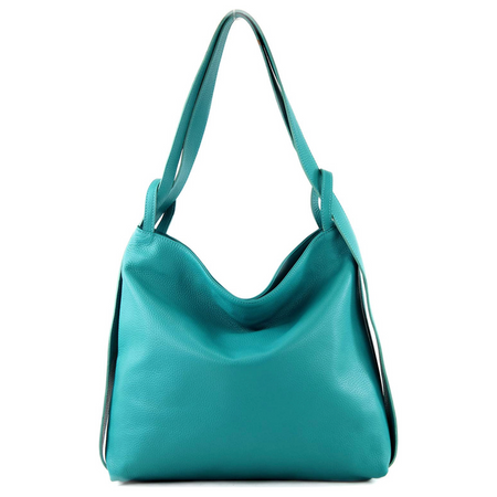 Modarno Shopper Zaino in Vera Pelle da donna 2in1