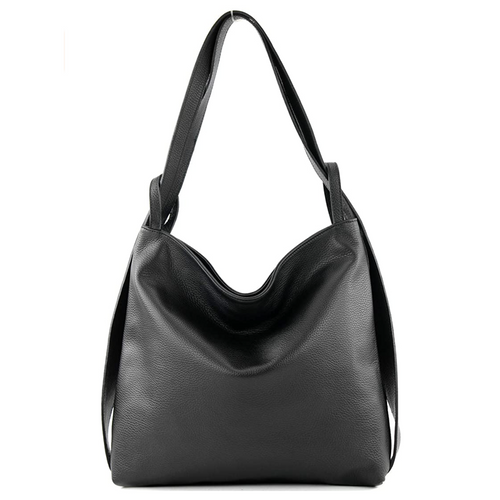 Modarno Shopper Zaino in Vera Pelle da donna 2in1