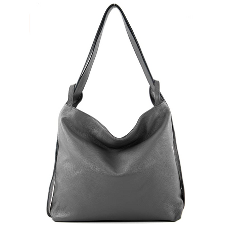Modarno Shopper Zaino in Vera Pelle da donna 2in1