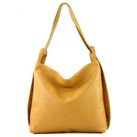 Modarno Shopper Zaino in Vera Pelle da donna 2in1