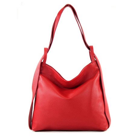 Modarno Shopper Zaino in Vera Pelle da donna 2in1
