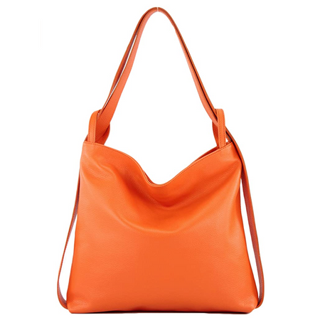 Modarno Shopper Zaino in Vera Pelle da donna 2in1