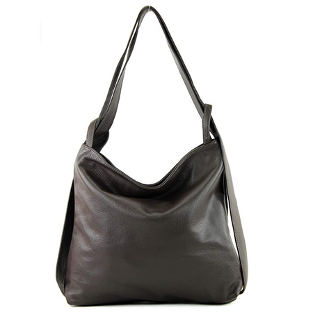 Modarno Shopper Zaino in Vera Pelle da donna 2in1