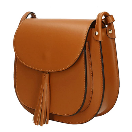 Modarno Borsa a Spalla Tracollina da Donna in Vera Pelle Made in Italy - 23x21x7