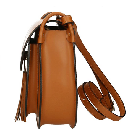 Modarno Borsa a Spalla Tracollina da Donna in Vera Pelle Made in Italy - 23x21x7