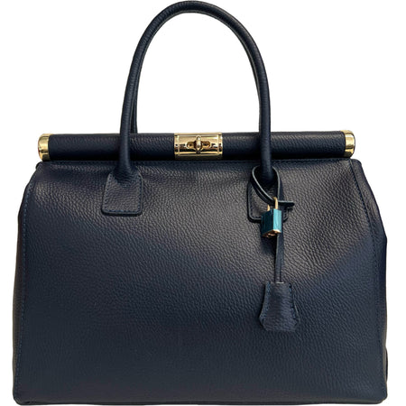 Modarno Handbag Borsa Donna a Mano Pelle con Tracolla Bauletto 35x28x16 cm