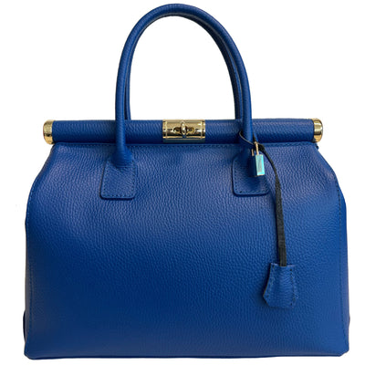 Modarno Handbag Borsa Donna a Mano Pelle con Tracolla Bauletto 35x28x16 cm