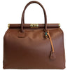 Modarno Handbag Borsa Donna a Mano Pelle con Tracolla Bauletto 35x28x16 cm